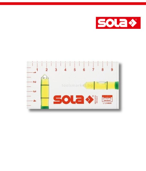 Sola прозрачен пластмасов нивелир с две либели 9,5см  R 102 